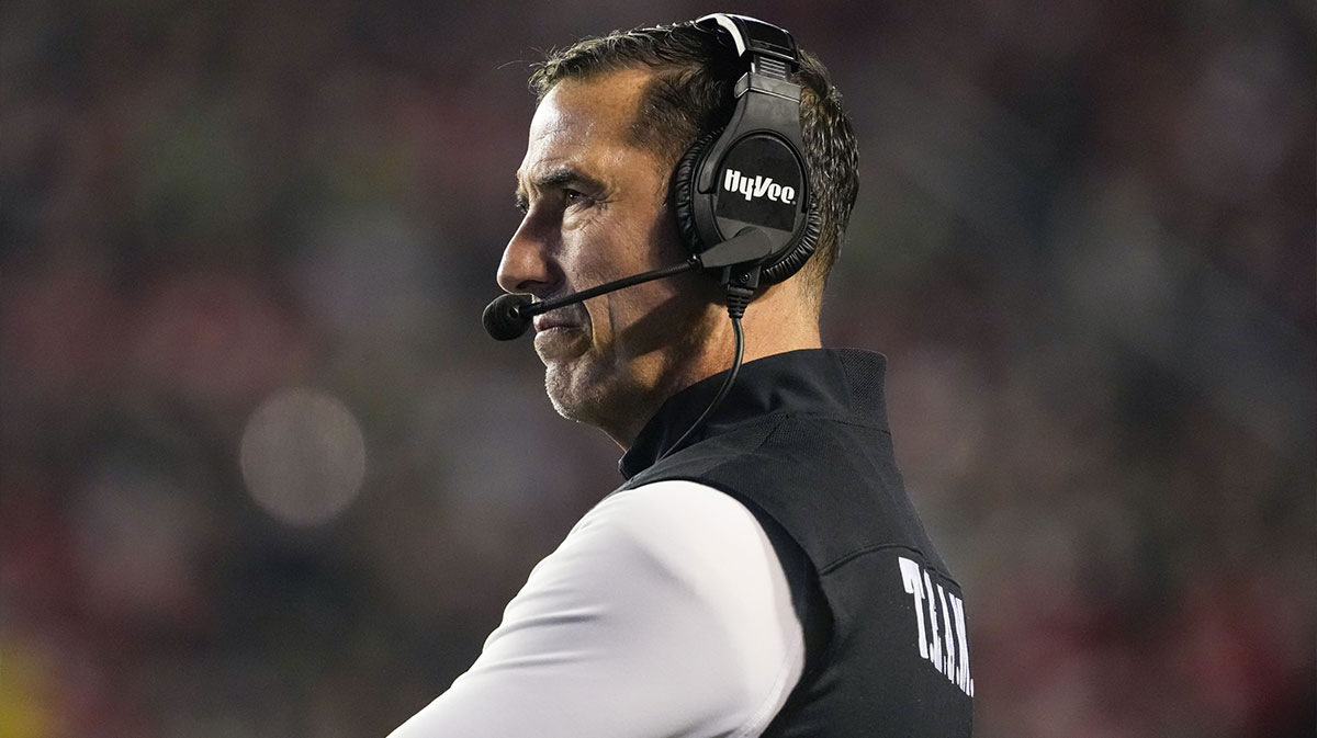 Wisconsin Badgers head coach Luke Fickell during the game against the Oregon Ducks at Camp Randall Stadium.
