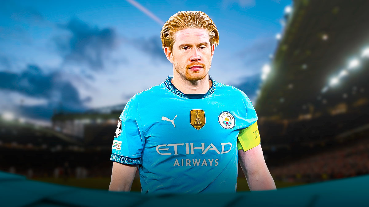 Photo: Kevin De Bruyne looking serious in Manchester City jersey