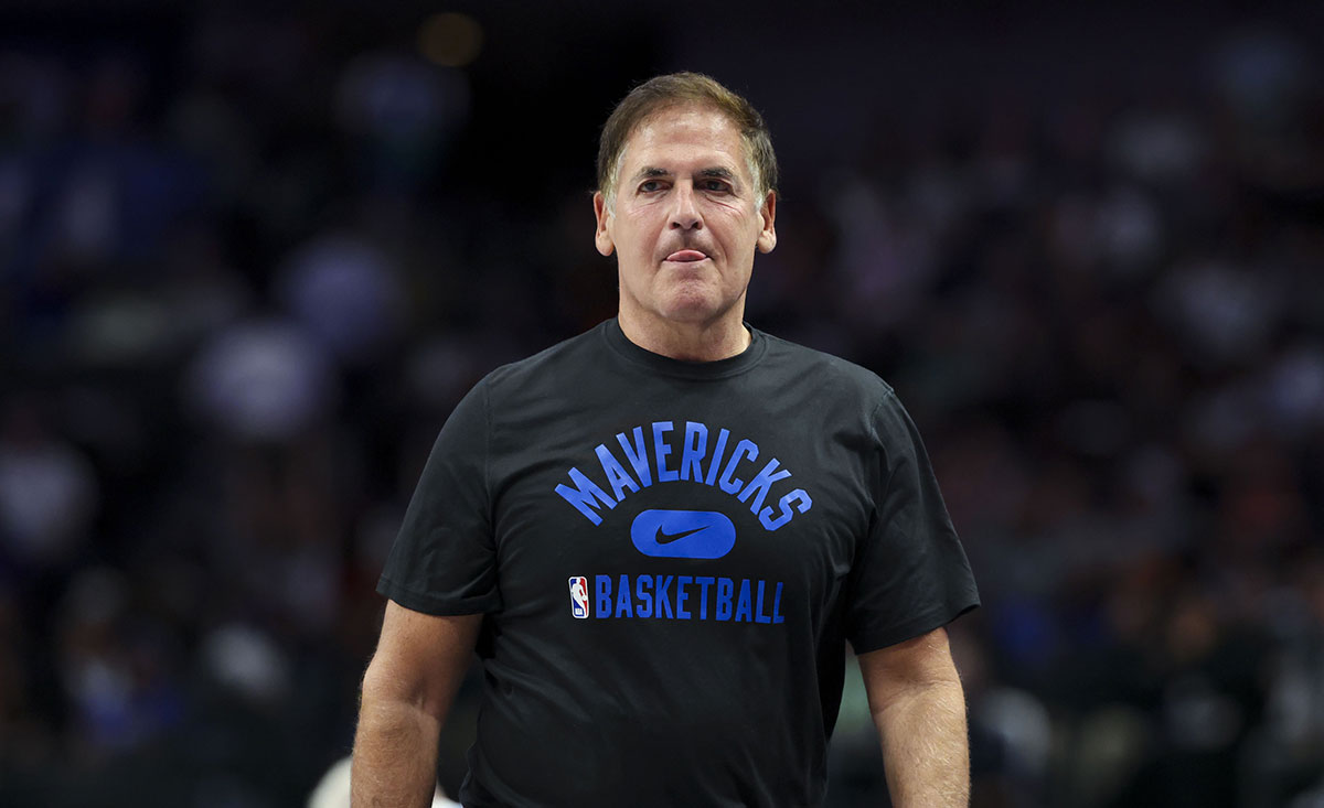 Dallas Mavericks minority owner Mark Cuban during the game against the Chicago Bulls at American Airlines Center.
