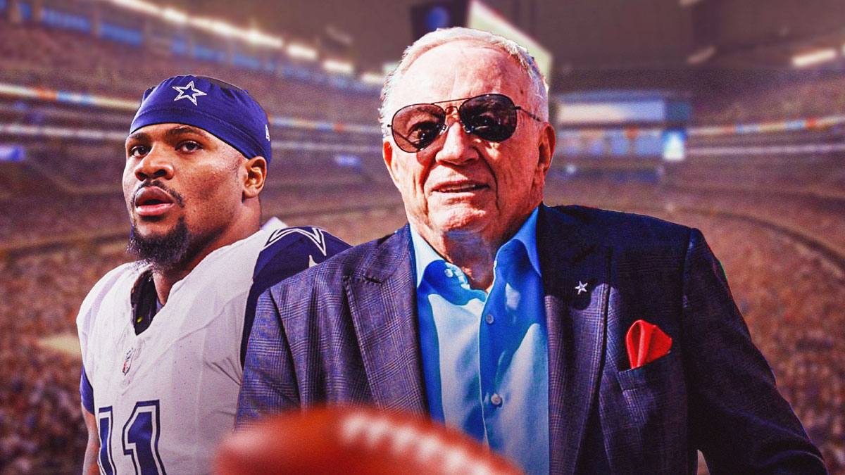 Cowboys' Micah Parsons and Jerry Jones inside AT&T Stadium