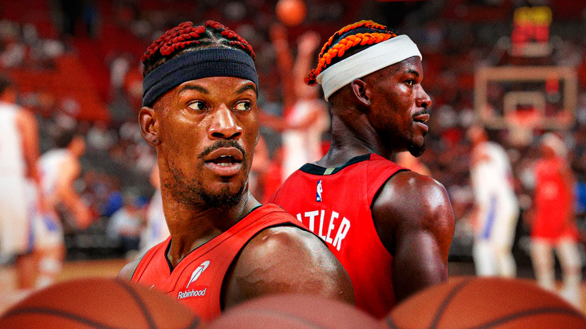 Jimmy Butler in a Heat jersey.