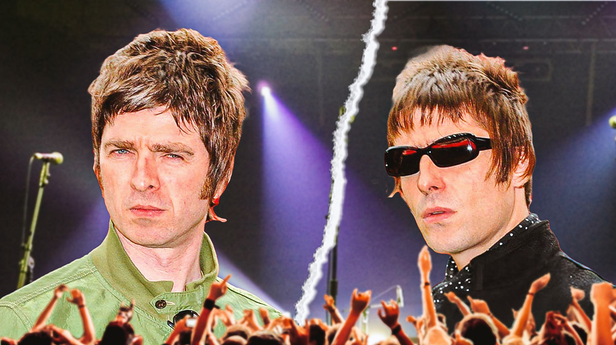 Noel and Liam Gallagher of Oasis ahead of their reunion with a split between them.