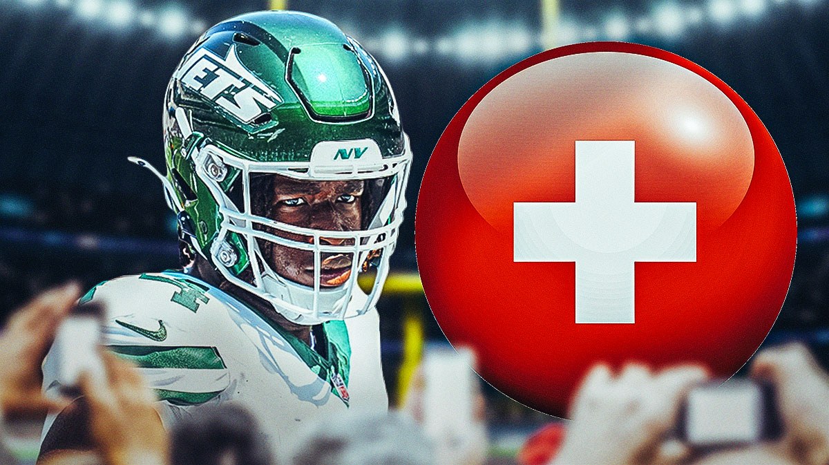 Jets Olu Fashanu with medical red cross