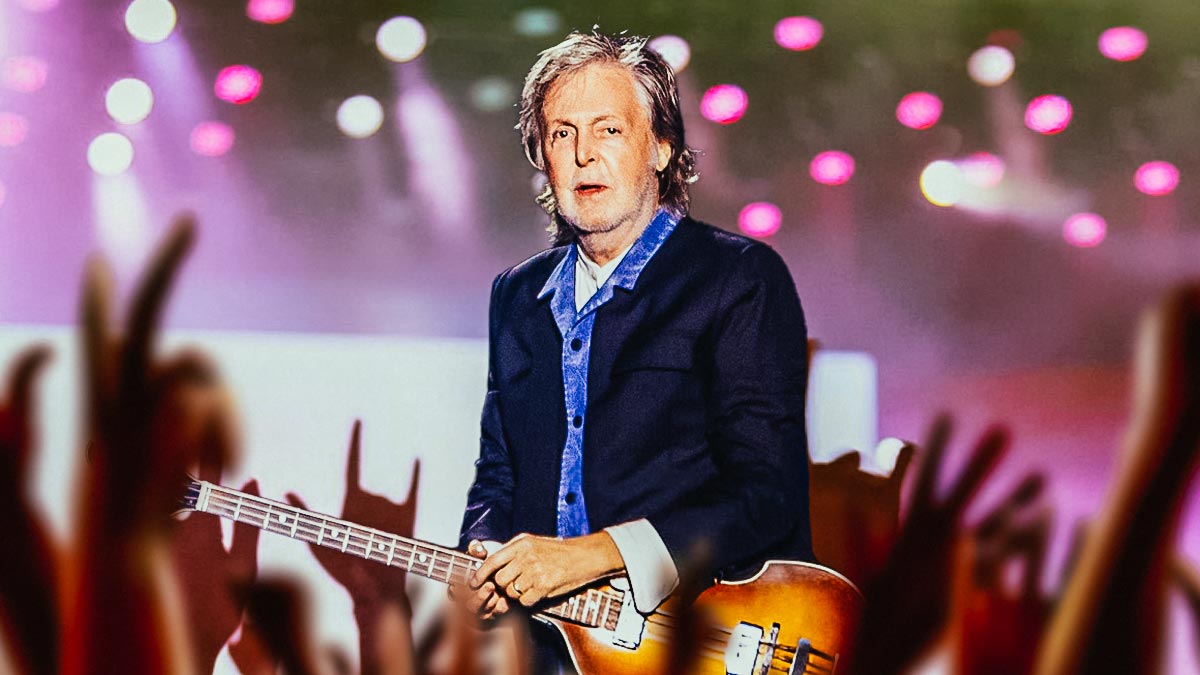 Paul McCartney, who plays the Beatles last song Now and Then on the Got Back Tour.