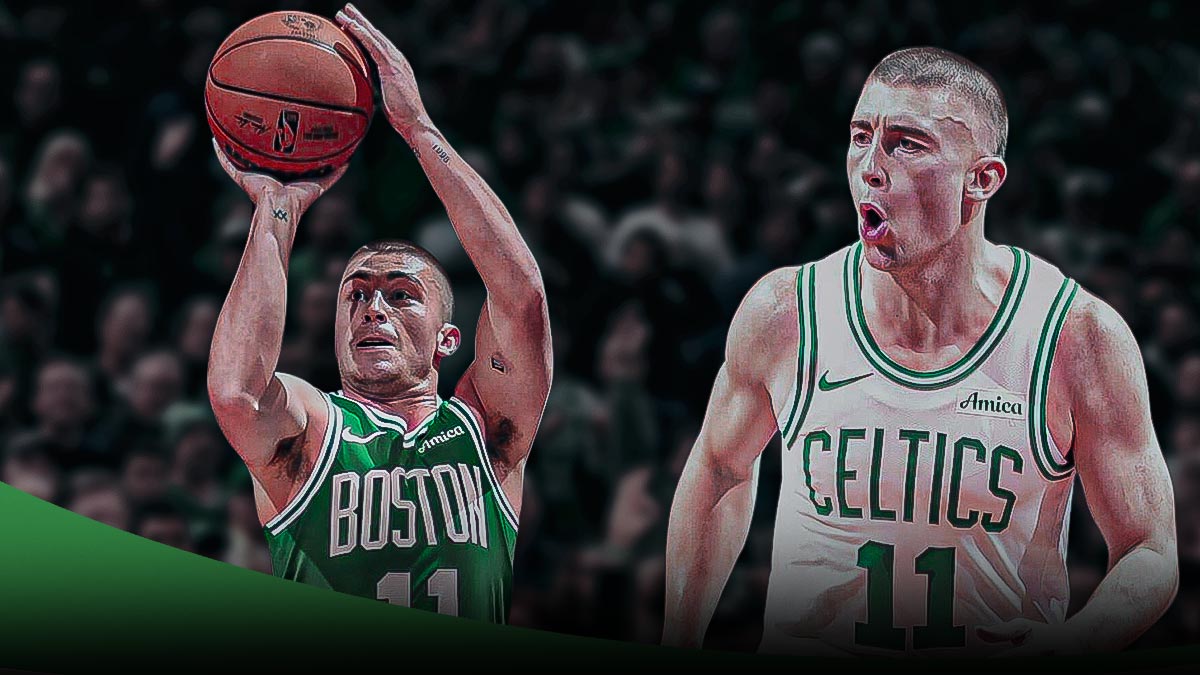 image idea: Payton Pritchard looking hyped next to Payton Pritchard in shooting form/shooting a 3