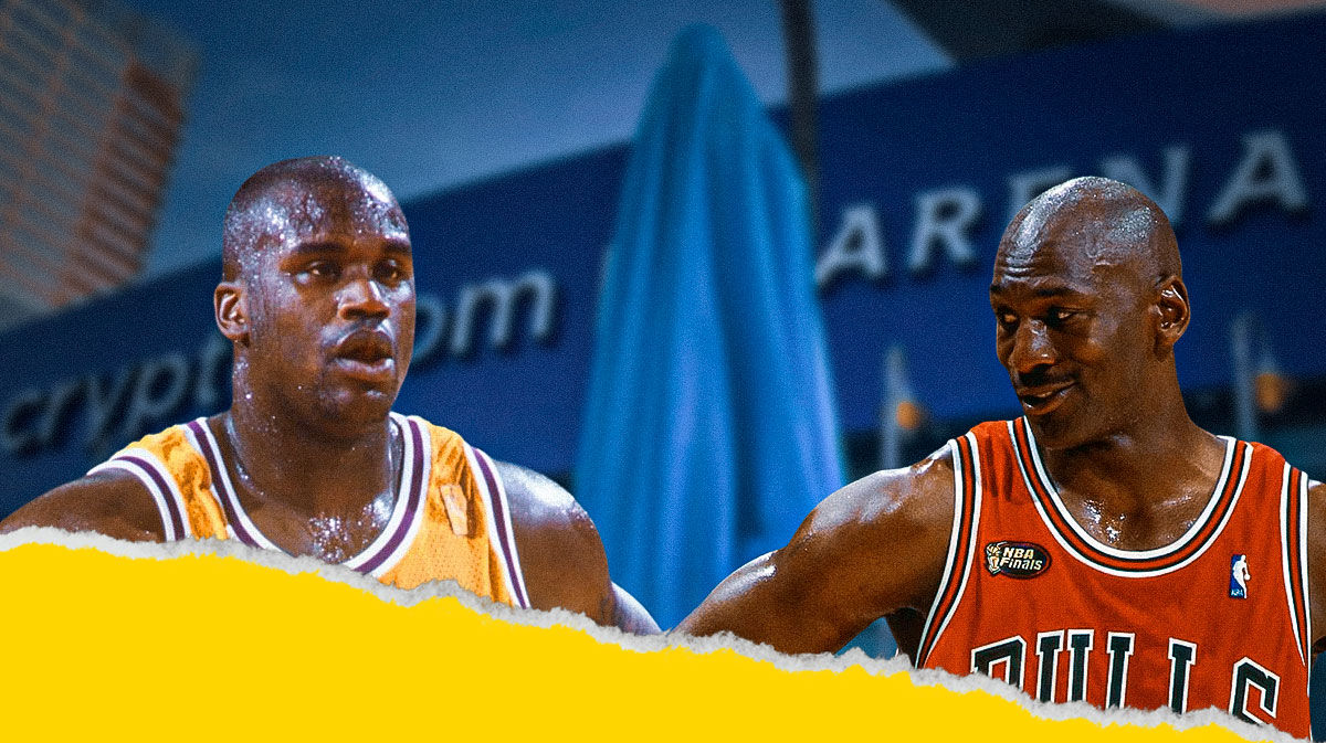 Shaquille O'Neal and Michael Jordan