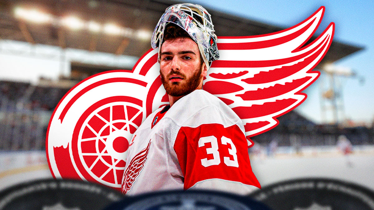 Sebastian Cossa Makes Anticipated Red Wings Debut In 3rd Period Vs. Sabres