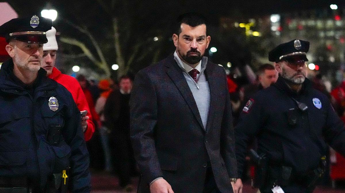 Ohio State Buckeyes head coach Ryan Day arrives to the Ohio Stadium before the game against the Tennessee Volunteers