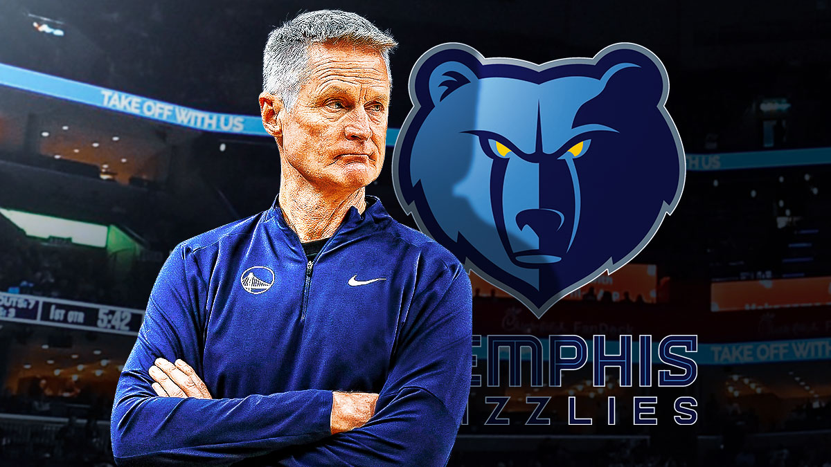 Warriors HC Steve Kerr, Grizzlies, FedExForum in back