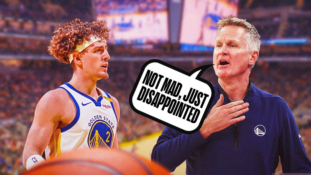 Steve Kerr telling Brandin Podziemski "Not mad, just disappointed"