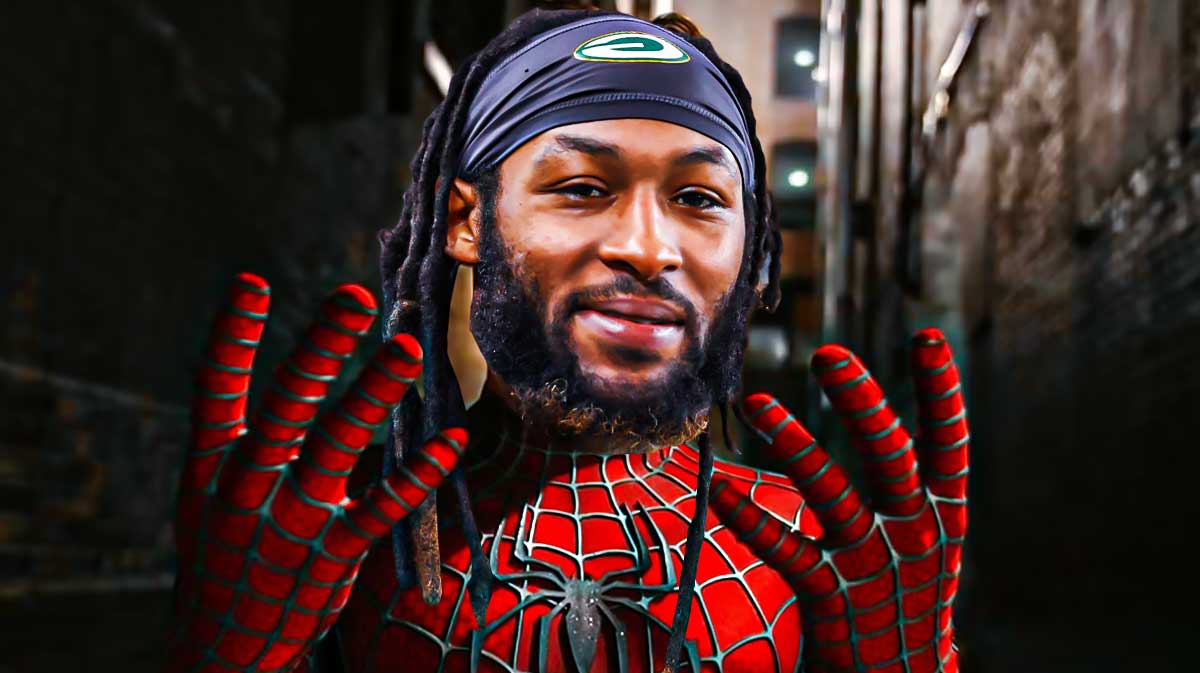 Aaron Jones (Vikings) as Spider-Man