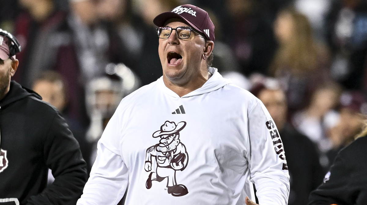 Texas A&M head coach Mike Elko