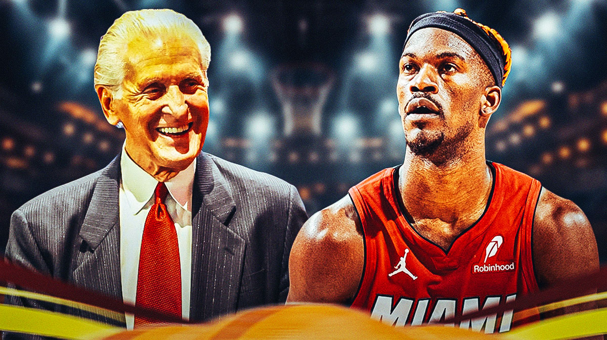 Miami Heat executive Pat Riley and Heat player Jimmy Butler