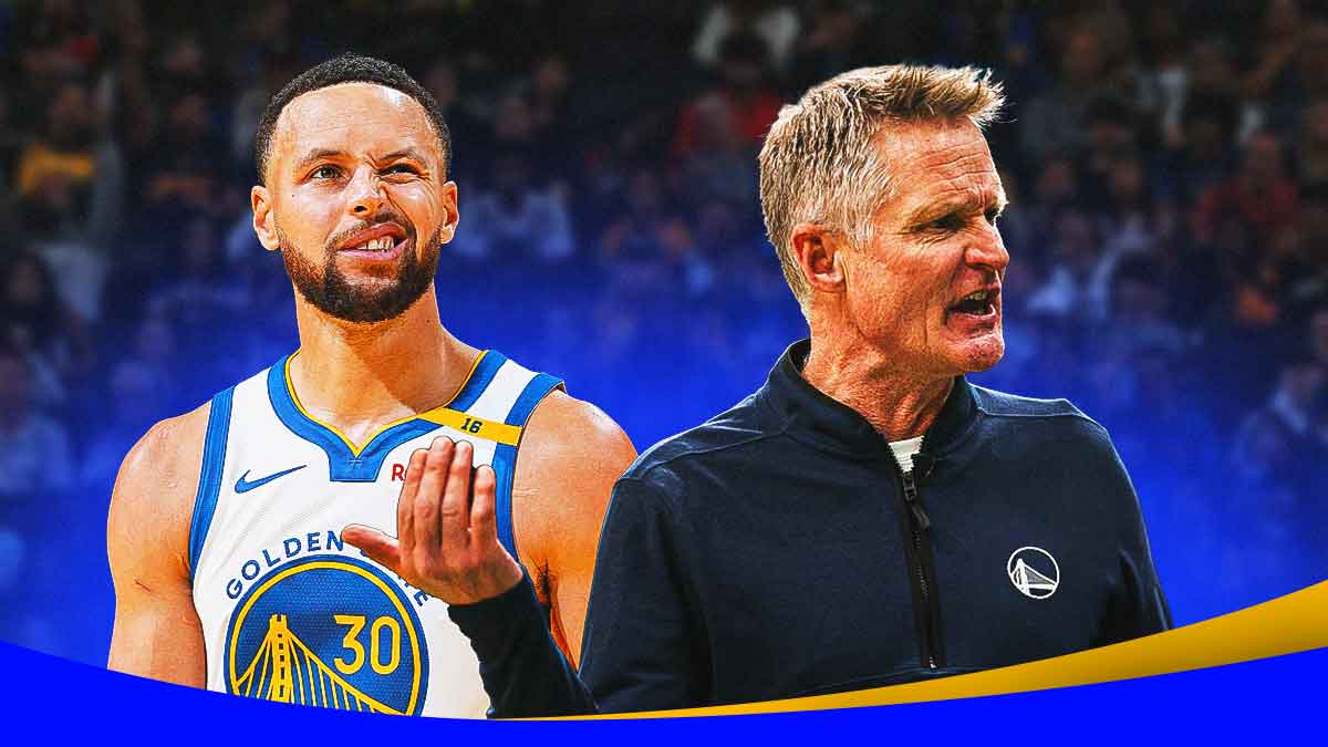 Warriors' Stephen Curry, Steve Kerr with hands on head in disbelief