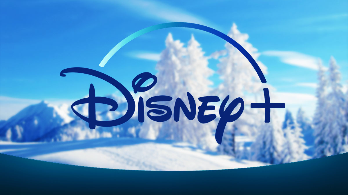 Disney+ logo with snowy background ahead of the January 2025 slate.