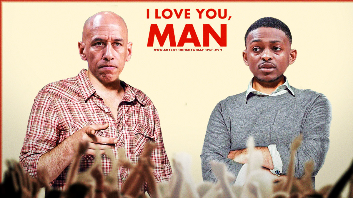 Kings coach Doug Christie next to De'Aaron Fox with Jason Segal's face copied and pasted onto Christie and Paul Rudd's face copied and pasted onto Fox's face from the movie, 'I Love You Man'