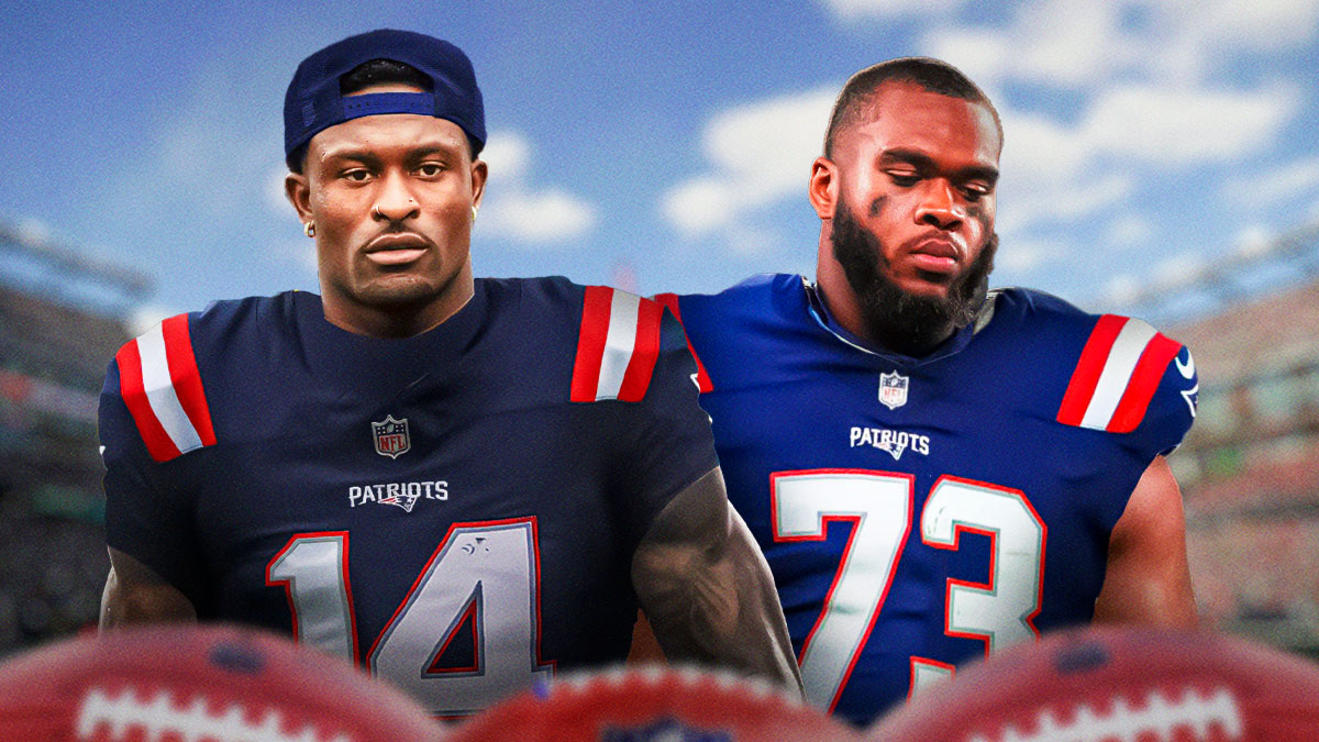 Giants Evan Neal and Seahawks DK Metcalf but both in Patriots jerseys