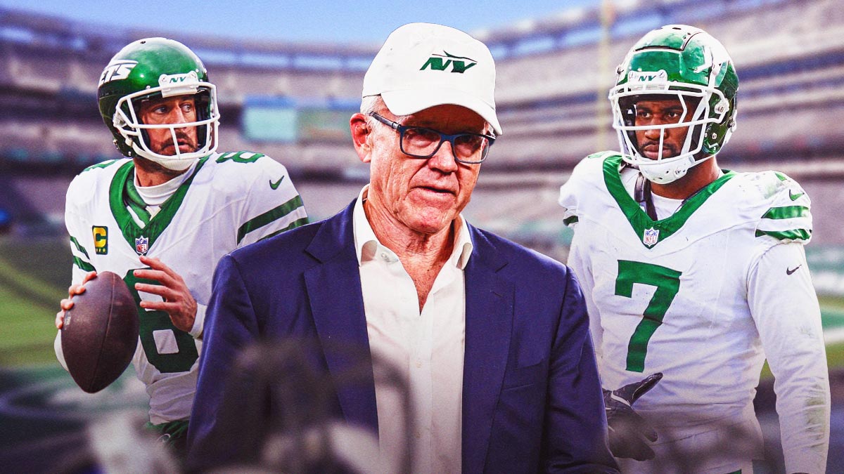 Jets Aaron Rodgers, Woody Johnson, Haason Reddick