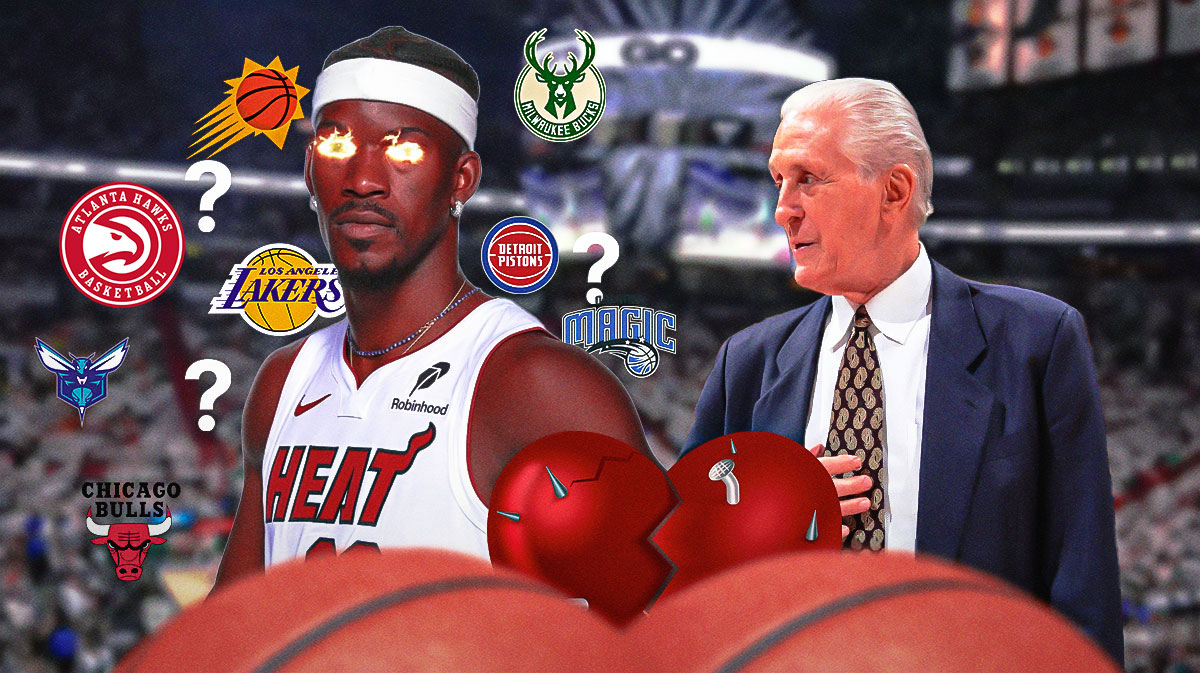 Jimmy Butler trade suitors with Heat's Pat Riley