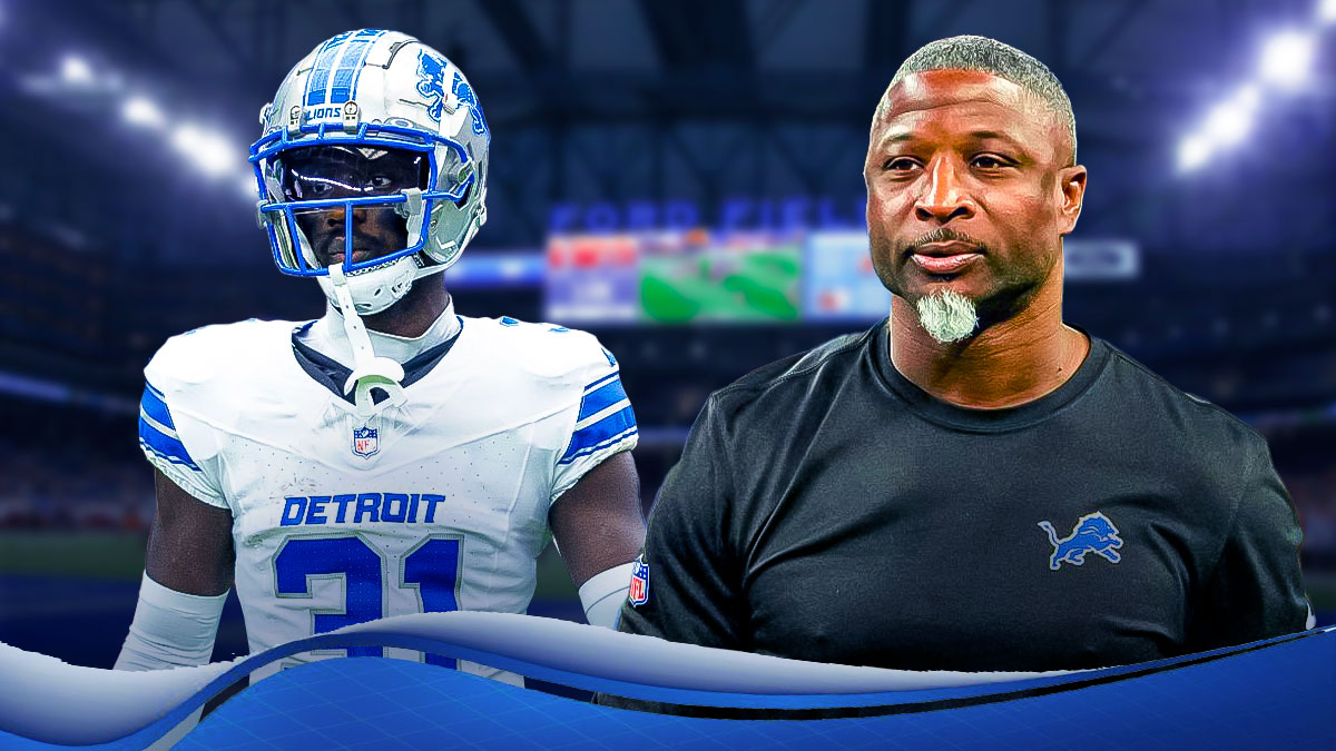Lions safety Kerby Joseph, defensive coordinator Aaron Glenn