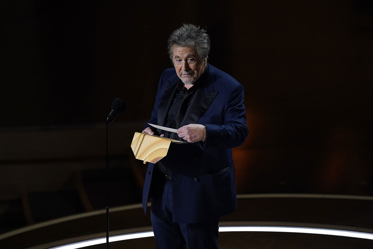 Al Pacino presenting at the Oscars in 2023.