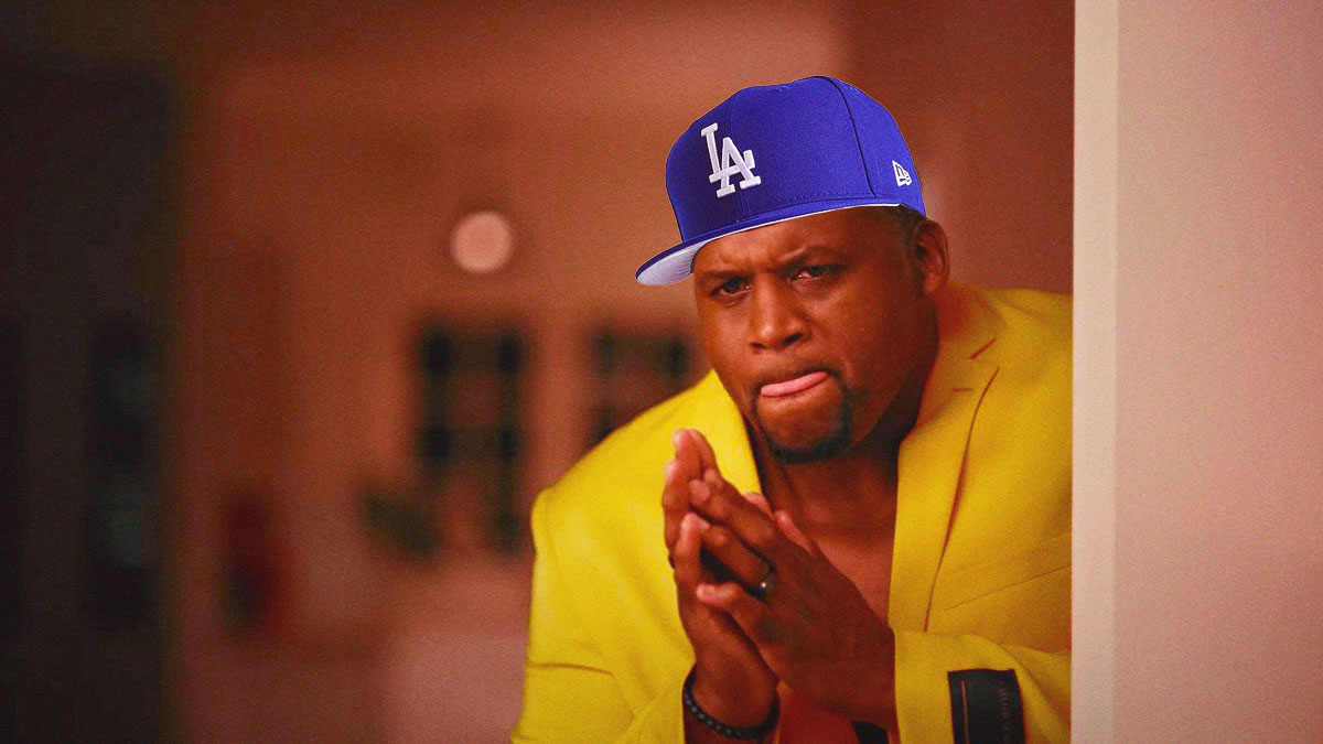 Spice Adams with Los Angeles Dodgers cap