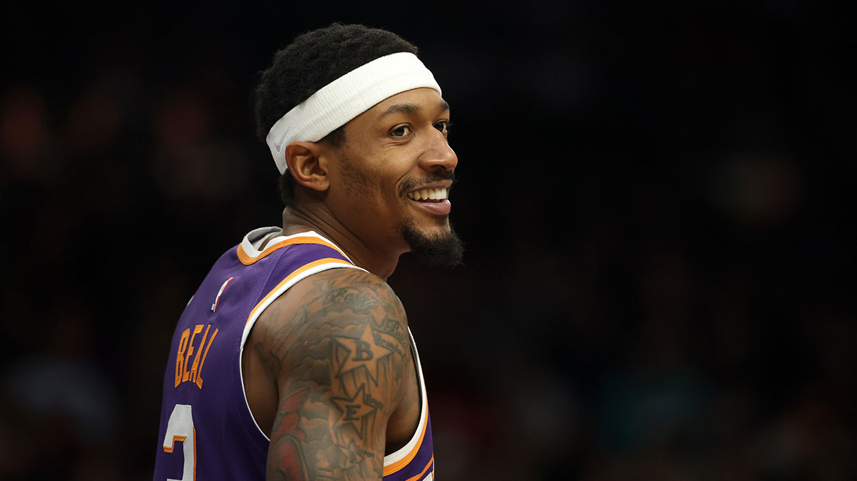 Phoenix Suns guard Bradley Beal (3) against the Atlanta Hawks at Footprint Center.