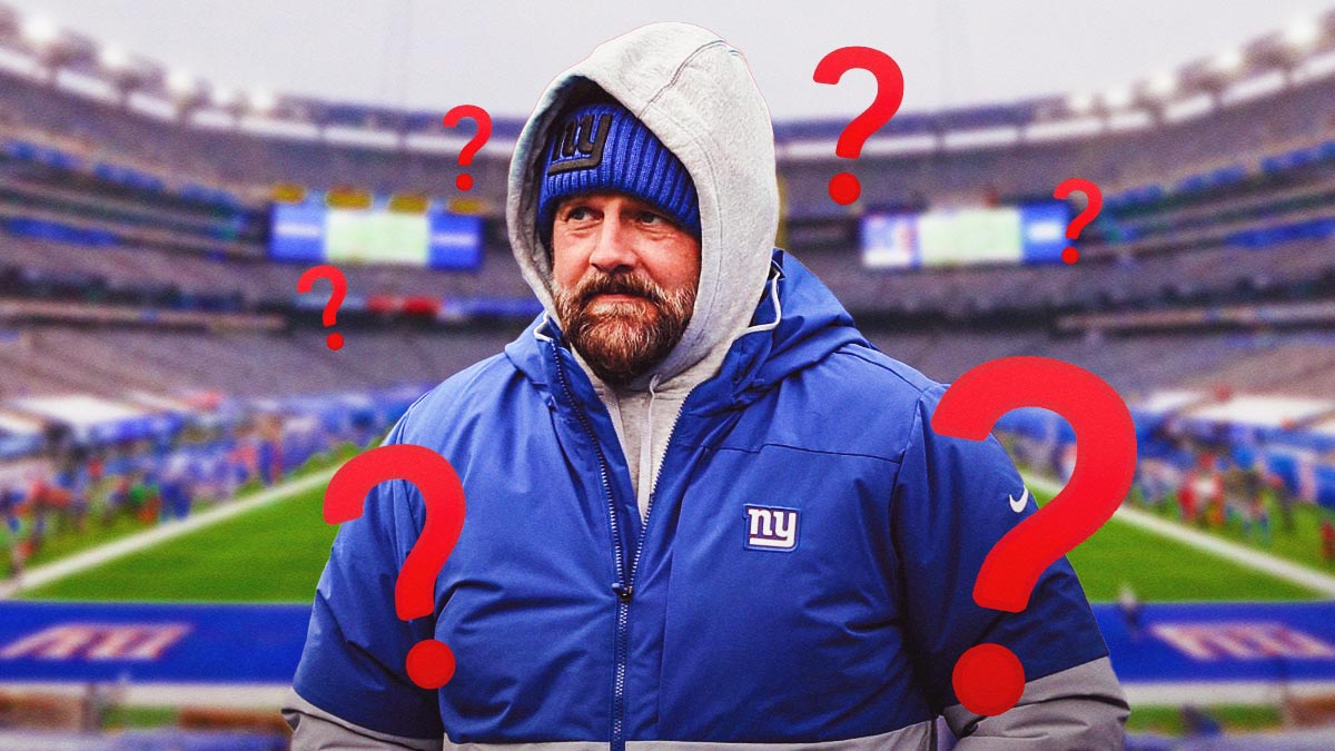 Brian Daboll, question marks surrounding him.