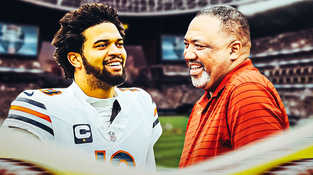 Bears Caleb Williams with his father Carl Williams