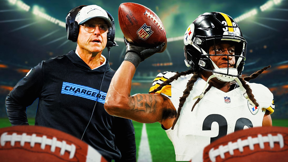 Chargers Jim Harbaugh with Steelers Terrell Edmunds