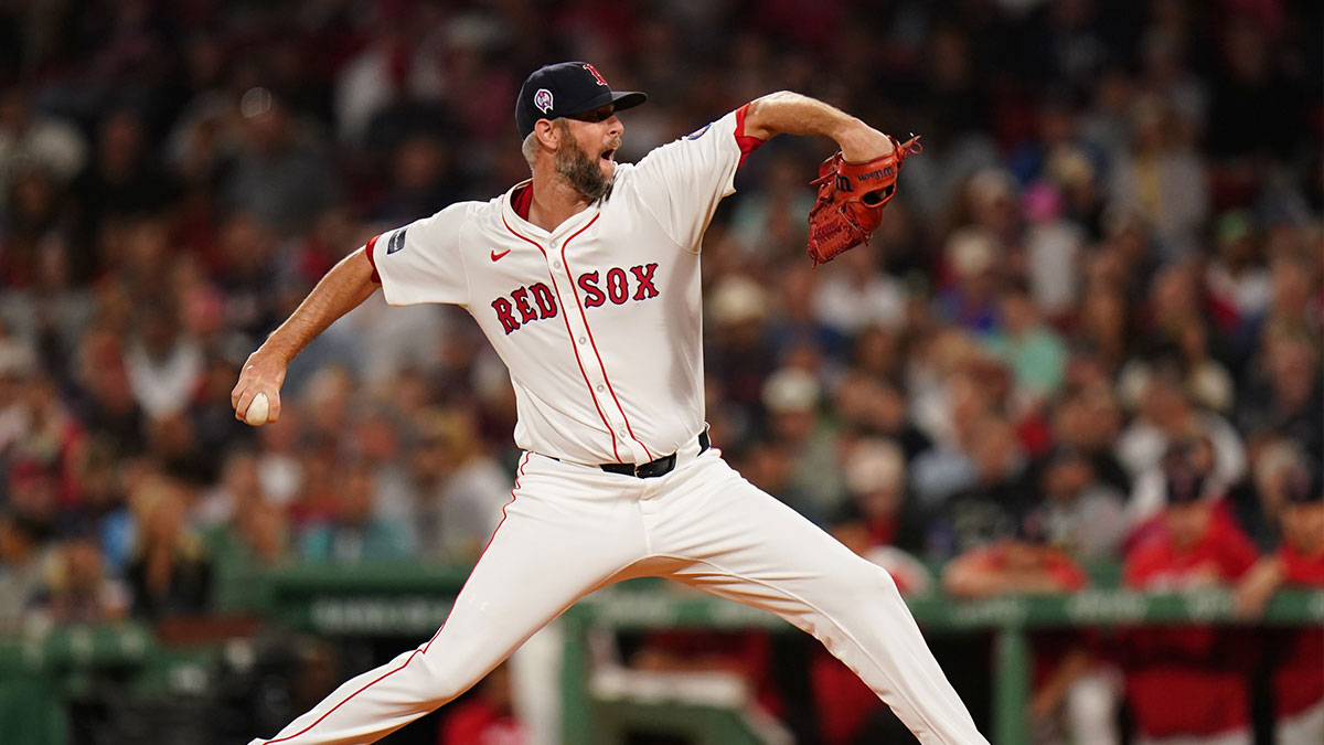 Boston Red Sox relief pitcher Chris Martin (55) throws a pitch against the Baltimore Orioles in the seventh inning at Fenway Park.