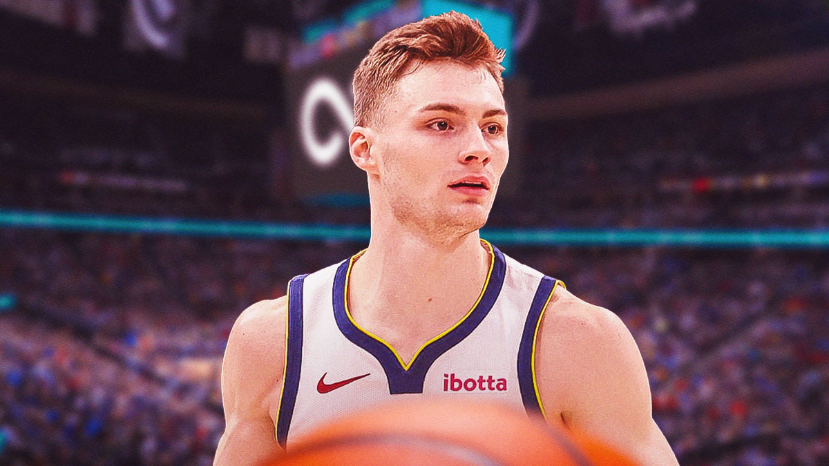 Nuggets' Christian Braun with stoic expression