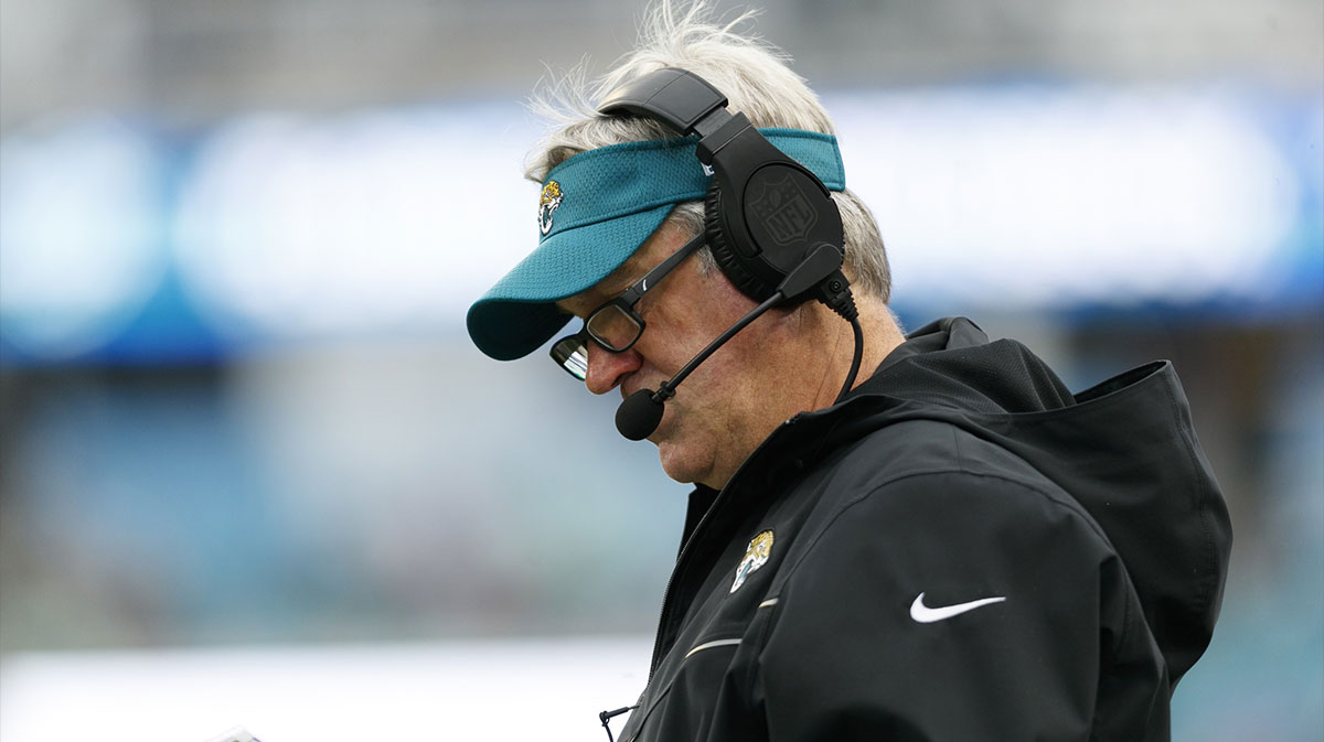 Dec 29, 2024; Jacksonville, Florida, USA; Jacksonville Jaguars head coach Doug Pederson during the game against the Tennessee Titans at EverBank Stadium.