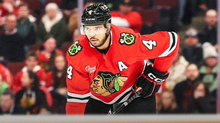 The Blackhawks are considering a Seth Jones trade this season.
