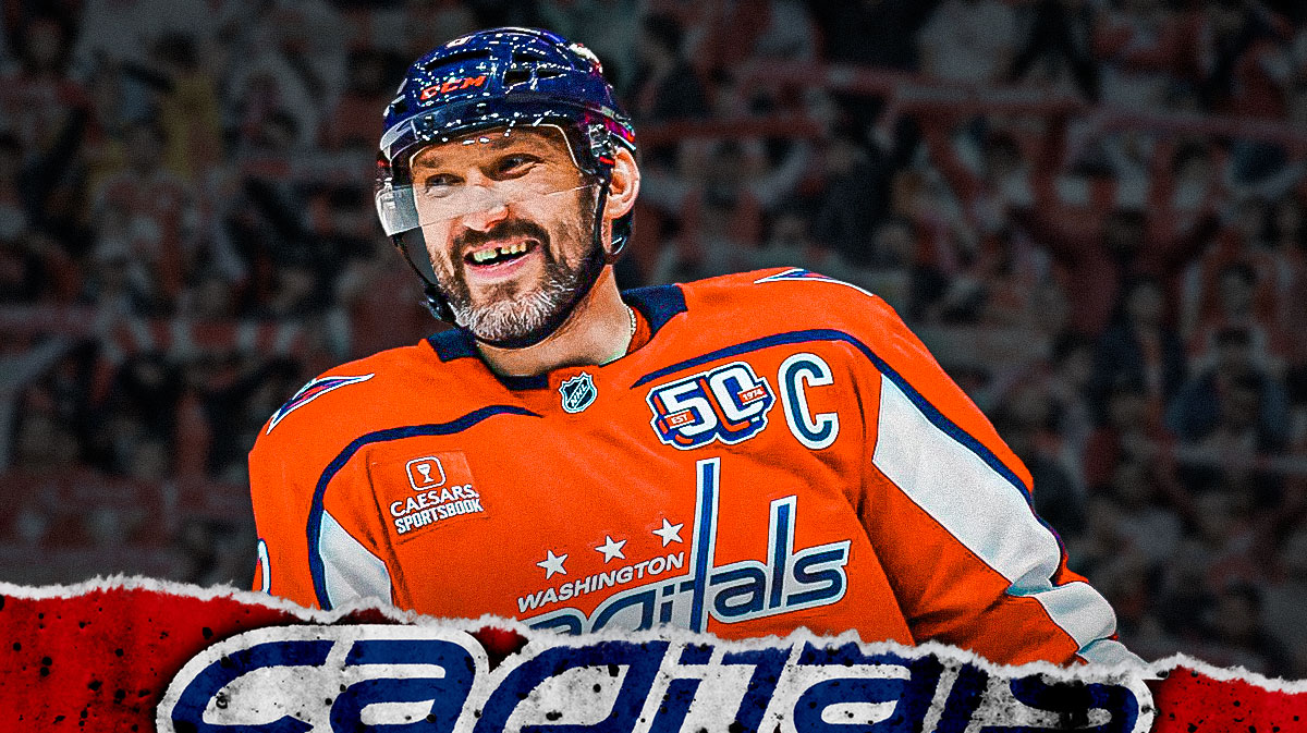 Capitals captain Alex Ovechkin celebrating with Capitals fans