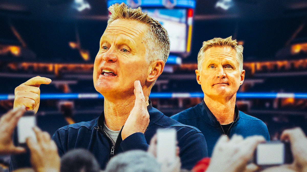 Steve Kerr in Warriors coaching gear.