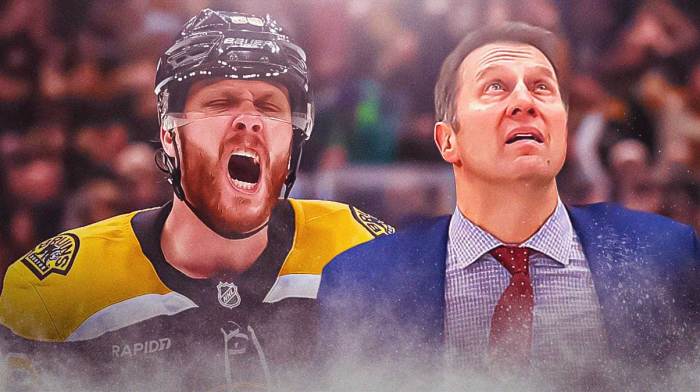 Joe Sacco knows that David Pastrnak needs some help with the Bruins' offensive needs.