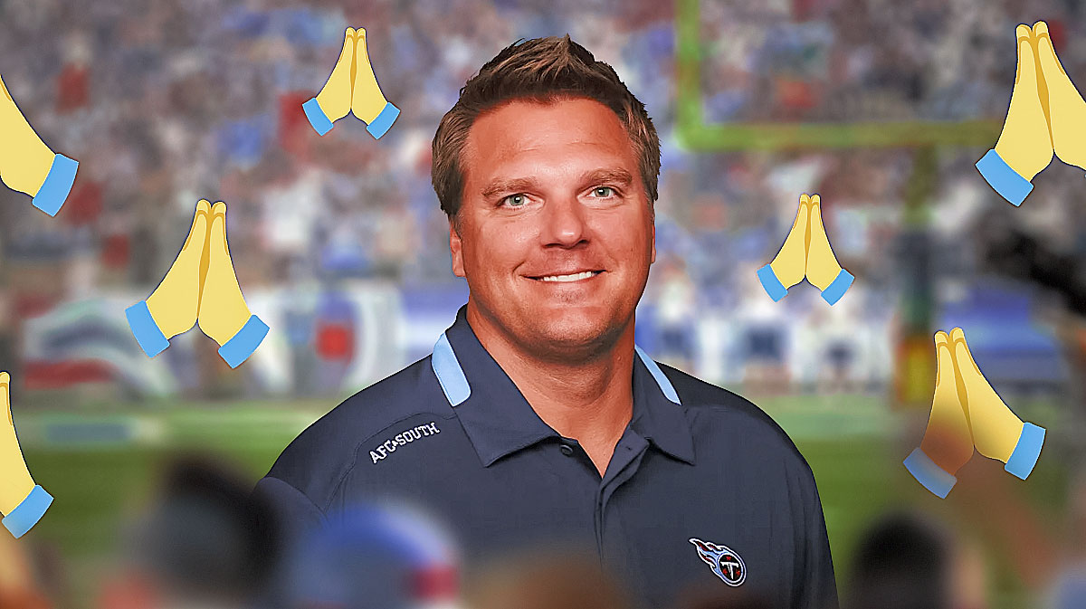 Frank Wycheck with a bunch of the prayer hand emojis in the background