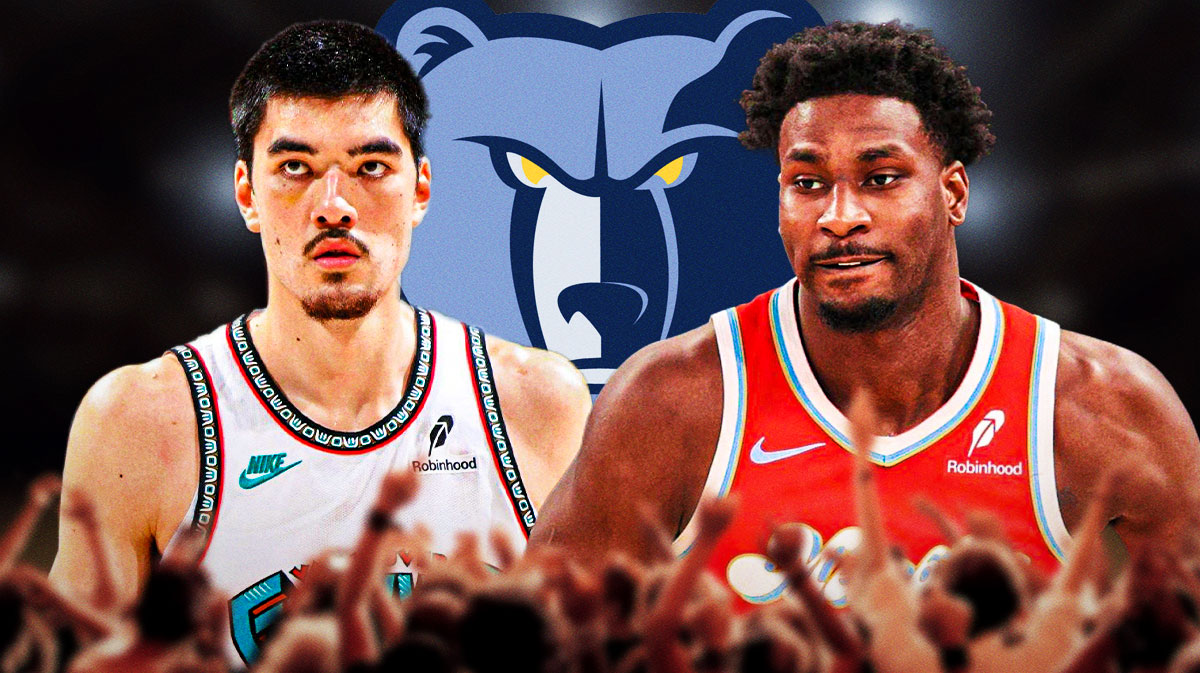 Zach Edey, Jaren Jackson Jr., Grizzlies logo