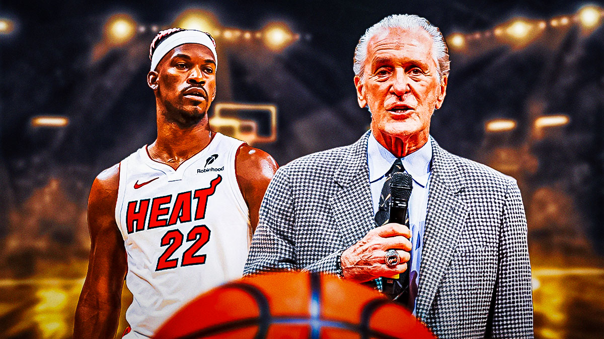 Heat Jimmy Butler and Heat Pat Riley