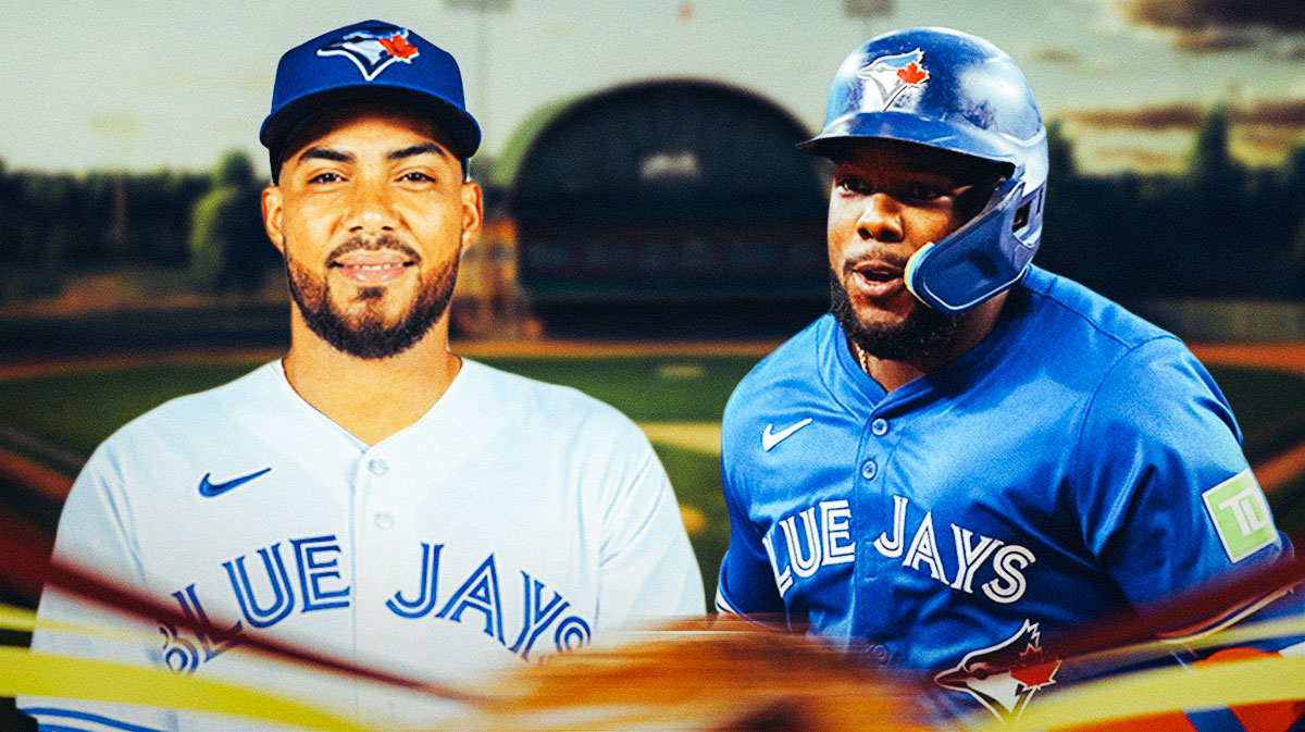 Anthony Santander in a Blue Jays uniform. Vladimir Guerrero Jr.