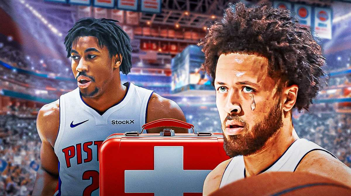 Pistons' Jaden Ivey injured next to crying Cade Cunningham