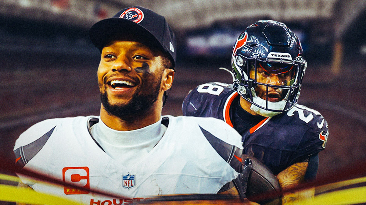 Joe Mixon in a Texans jersey.