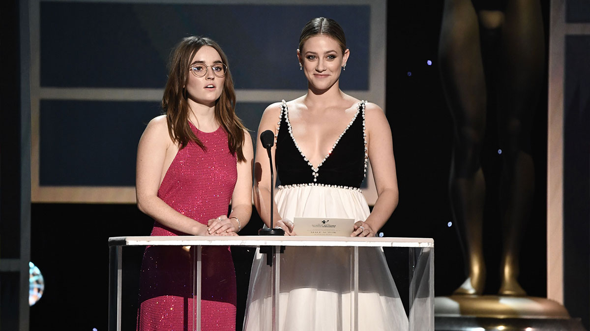 Kaitlyn Dever and Lili Reinhart at the SAG Awards on January 19, 2020.