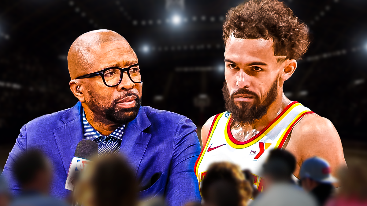Kenny Smith looking at Trae Young.