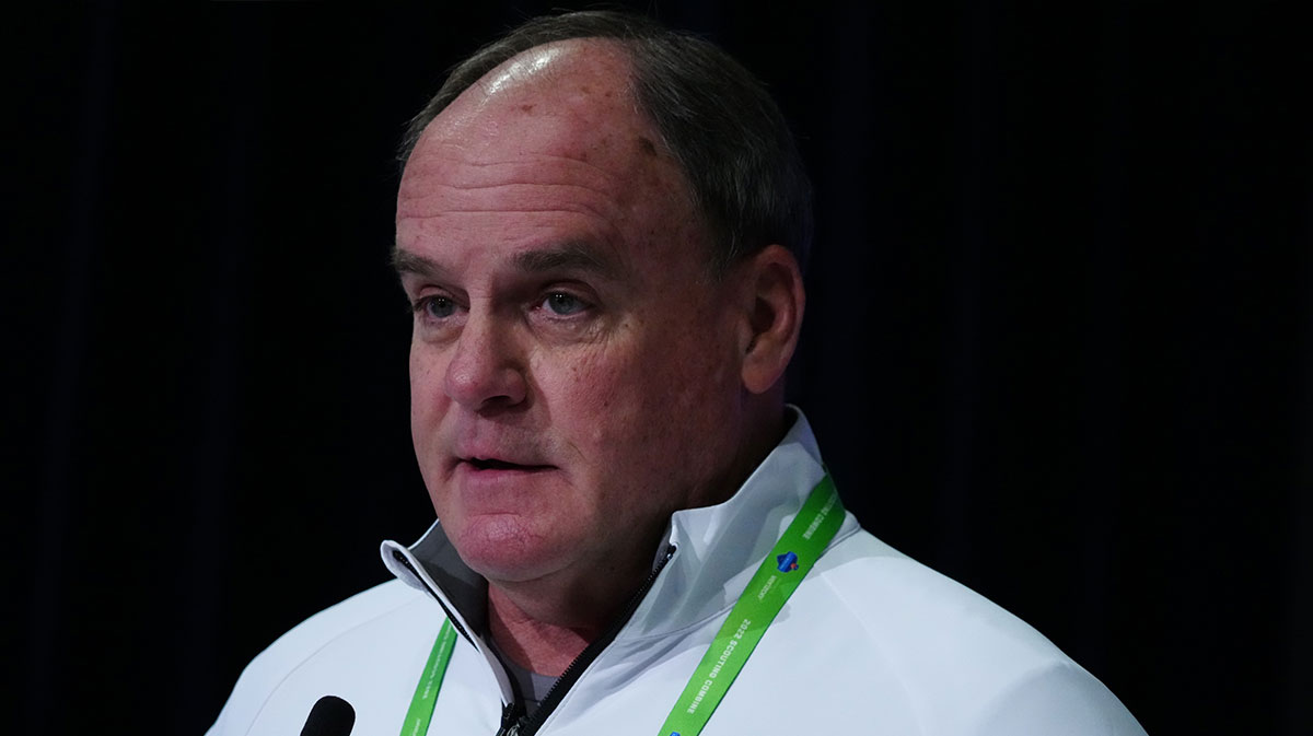 Mar 1, 2022; Indianapolis, IN, USA; Pittsburgh Steelers general manager Kevin Colbert during the NFL Combine at the Indiana Convention Center. Mandatory Credit: Kirby Lee-Imagn Images