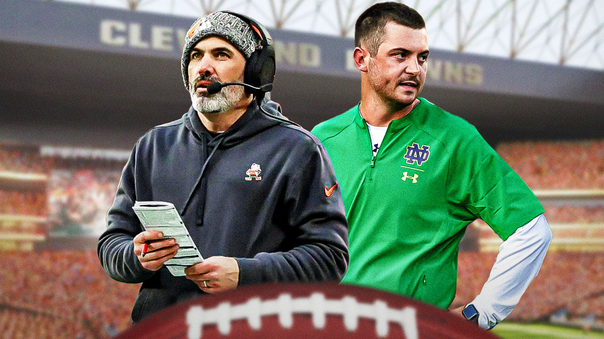 Browns Kevin Stefanski and Browns Tommy Rees