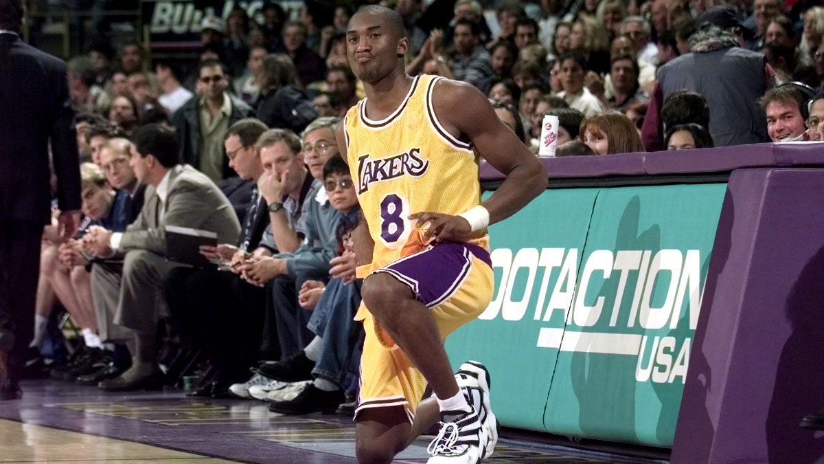 Los Angeles' Kobe Bryant waits at the scorers to enter his first NBA game, against Minnesota. 