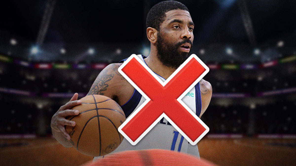 Mavericks G Kyrie Irving crossed out