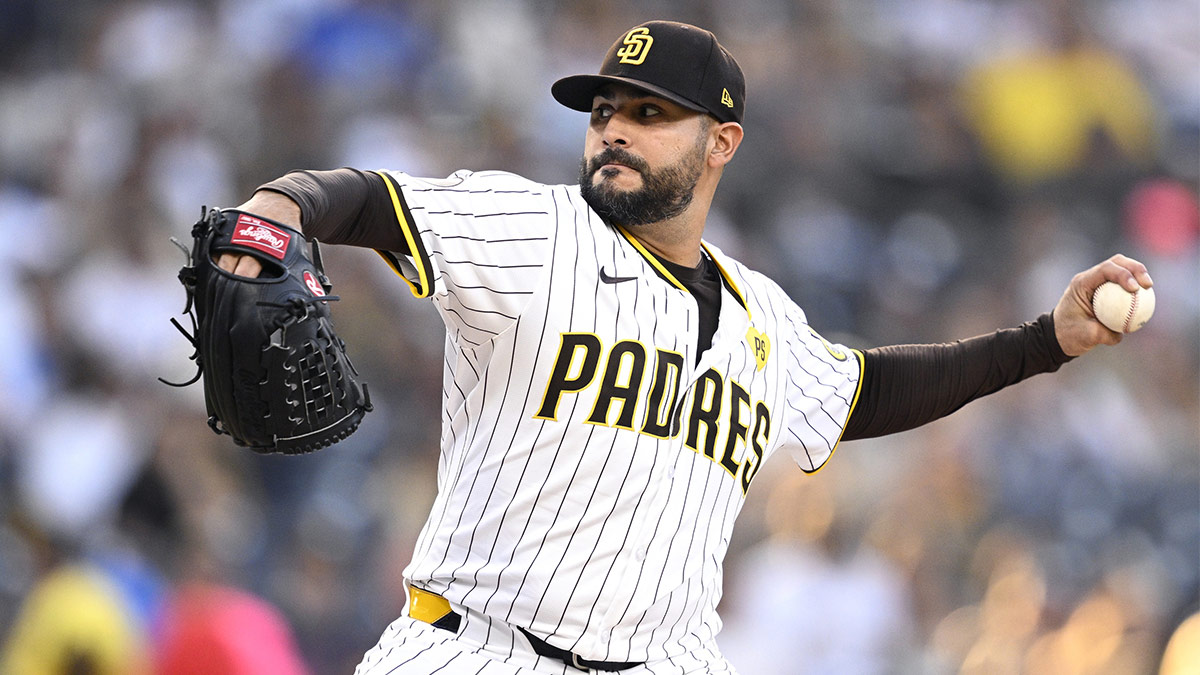 San Diego Padres starting pitcher Martin Perez (54) pitches against the Chicago White Sox during the first inning at Petco Park.